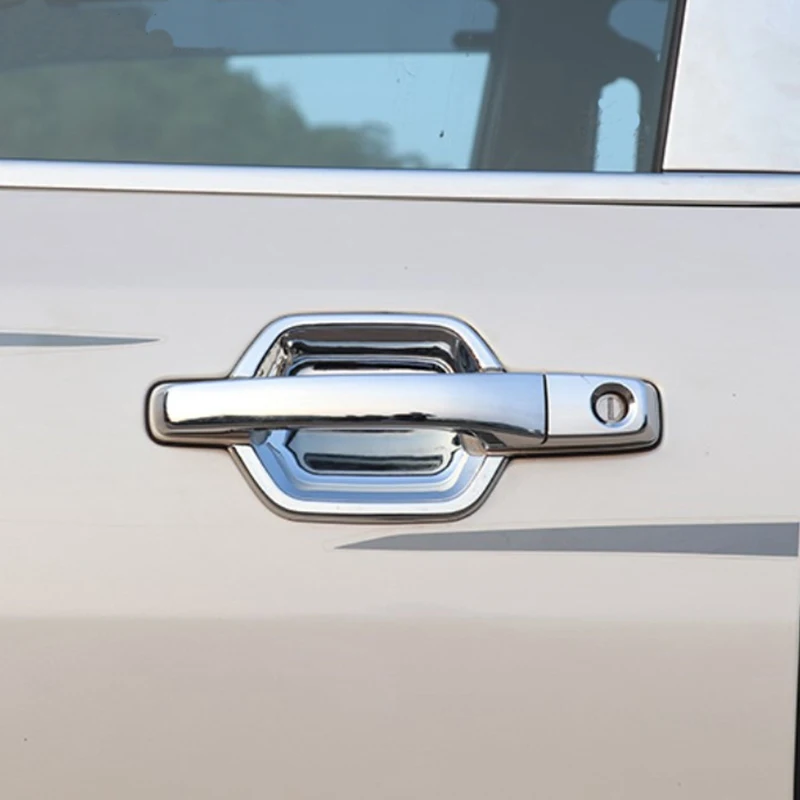 غطاء مقبض الباب الخارجي للسيارة ملحقات الكسوة لنمط ألياف الكربون Mitsubishi Pajero 2020