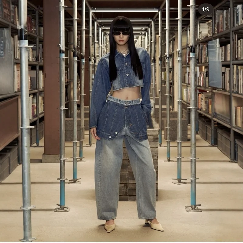 

Комплект из джинсовой куртки и юбки Torowee: модная короткая куртка для женщин, повседневная, с длинными рукавами, на пуговицах