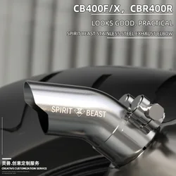 Spirit Beast Exhaust Bend Modified Motorcycle Smoke Pipe Mouth Decorative Protective Tube for HONDA CB400X CB400F CBR400R