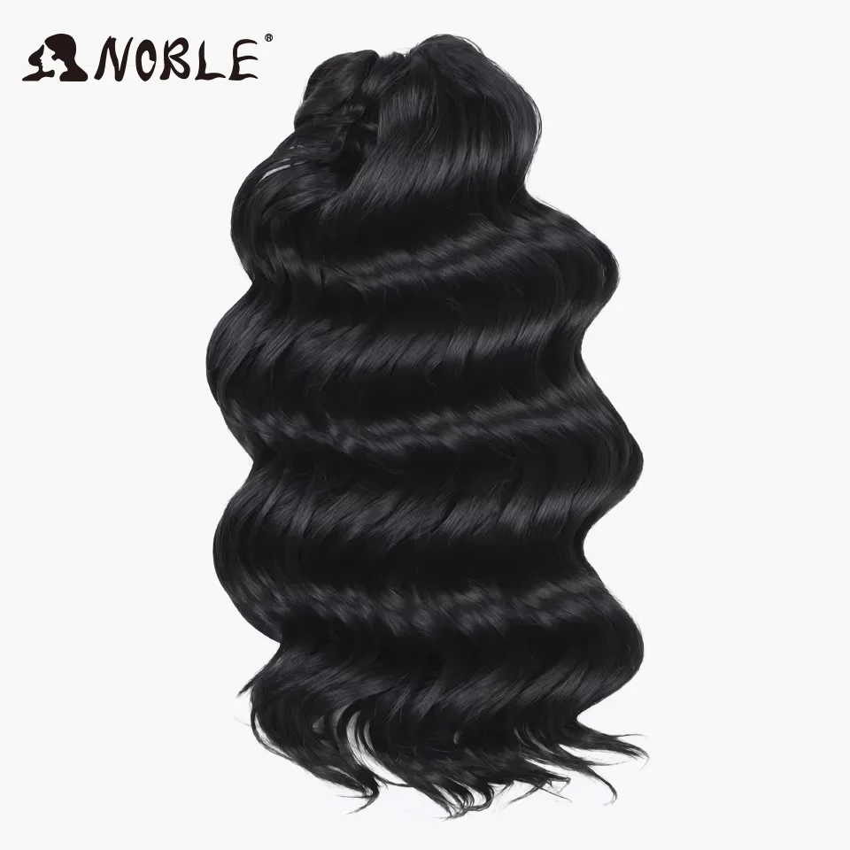Noble Hair Twist Crochet Lockiges Haar 16“ Regenbogenfarben Tiefe Welle Flechthaar Ombre Blond Wasserwellen Flechthaarverlängerungen – Detail 14