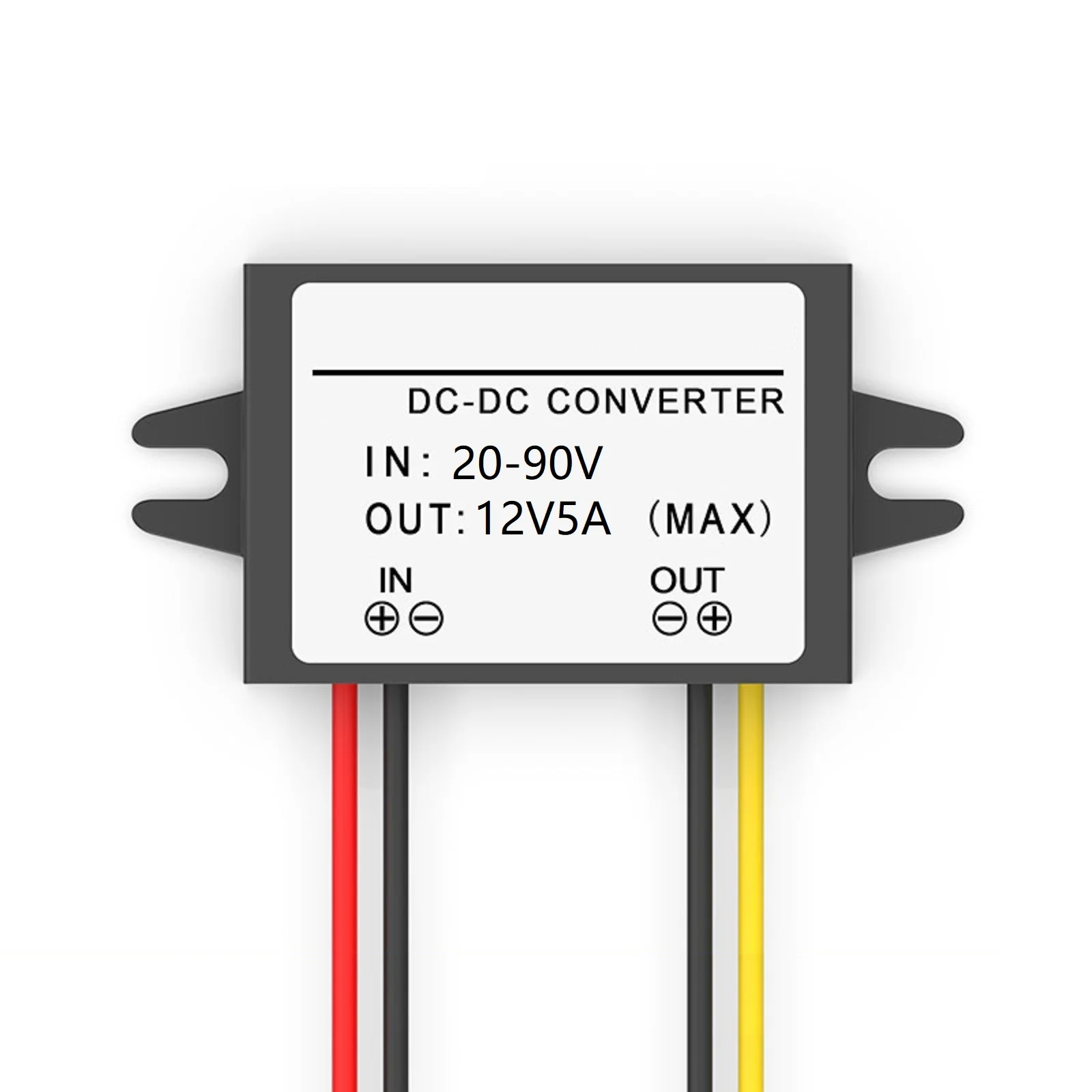 60W 12V 5A DC Converter with 20V-90V Wide Input for Automotive Applications LED Displays CATV and Industrial Equipment