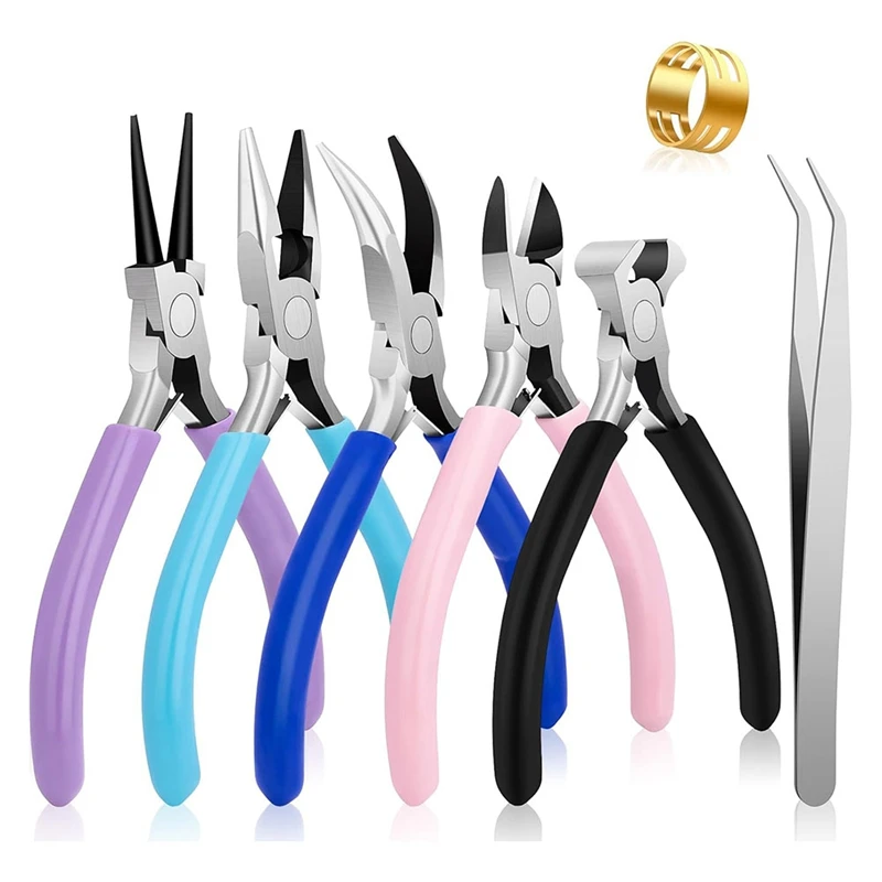 5 Packs Jewelry Pliers Tool Set For Jewelry Making. Essential Tools Kit For Wire Wrapping, Jewelry Repair And Crafts