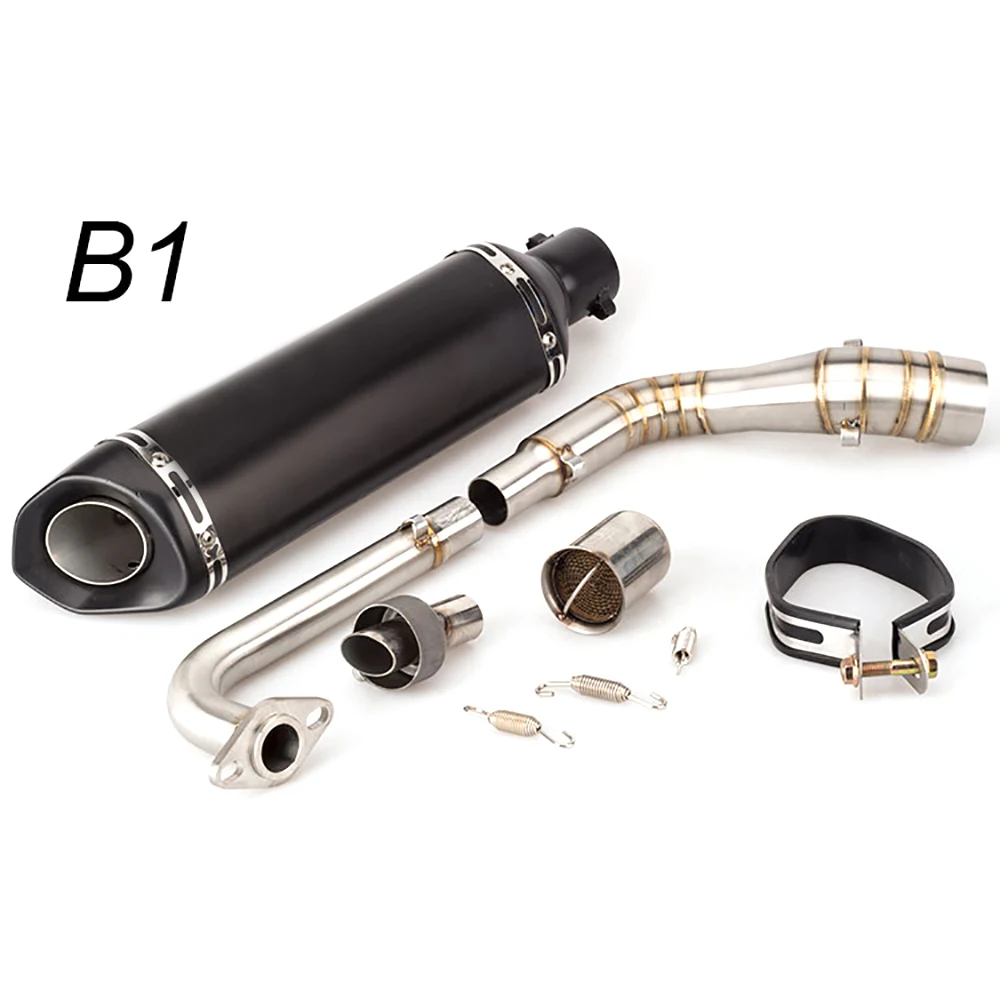 

Nmax155 Motorcycle Exhaust Slip On Full System Modified Front Middle Link Pipe Muffler With Stciker For Yamaha NMAX155 2014-2017