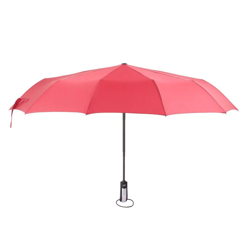 

Ten-bone automatic umbrella, vinyl sunscreen three-fold umbrella