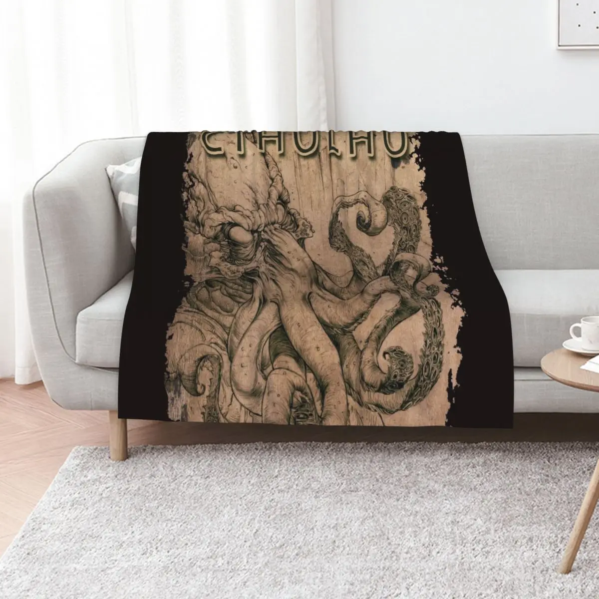 Cthulhu The Ancient Throw Blanket Cozy Throw Blanket Birthday Gift for Him Her