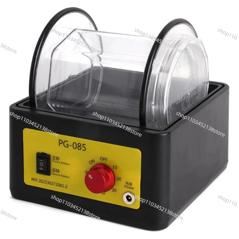 Brass/Silver/Gold Cleaning Polisher Rotating Rock Tumbler PG-085 Electric Tumble Polisher for Coins Walnut Jewelry