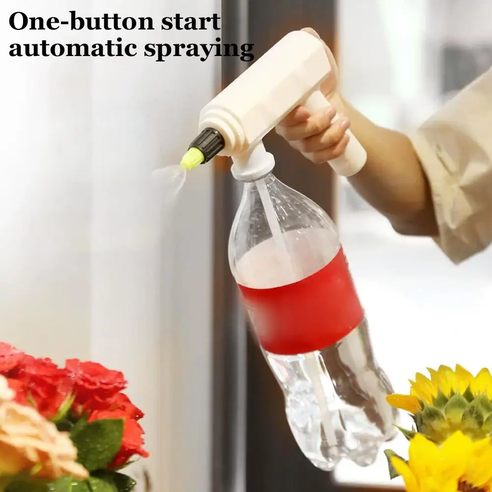 High Pressure Electric Plant Spray Bottle Watering Fogger USB Sprayer Home Watering Machine Electric Watering Irrigation Sprayer