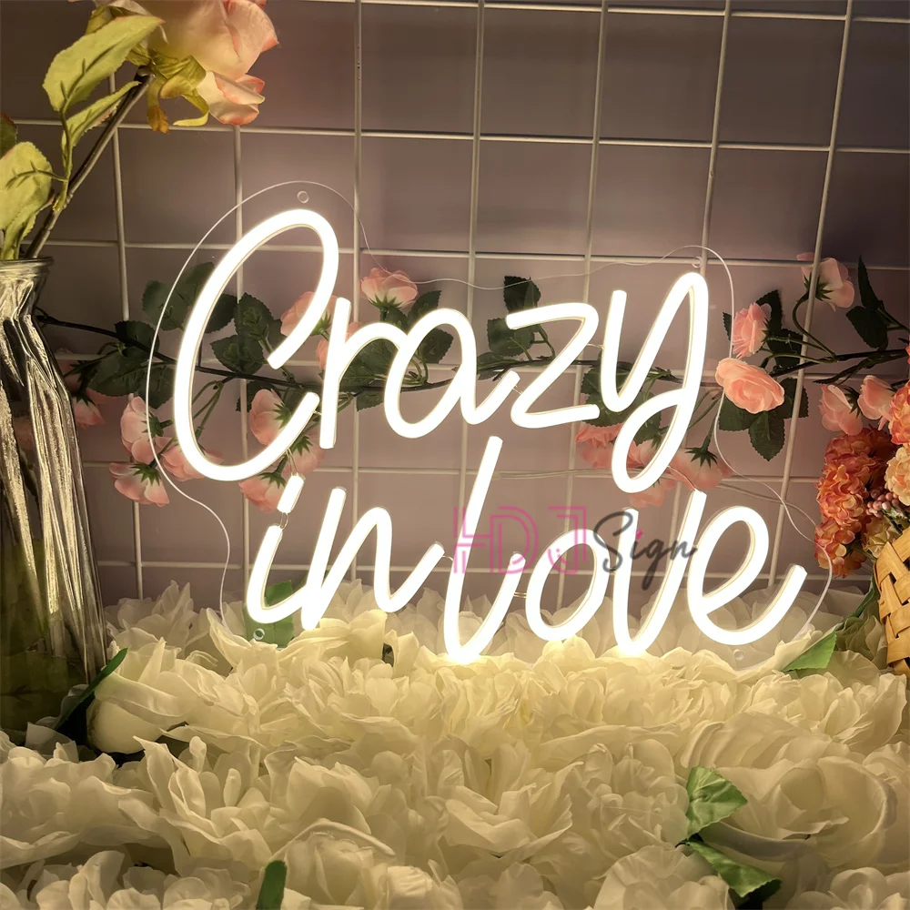 

Crazy In Love Neon Sign Custom Wedding Led Neon Light Sign Room Wall Party Decor Wedding Bedroom Decoration Neon Lights Gift