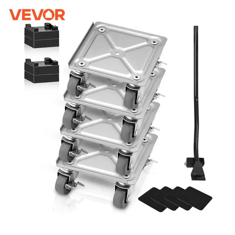 VEVOR-Mover البليت عربة ، المحركين الأثاث الثقيلة ، دوللي لنقل مستودع البضائع ، الآلات الصناعية ، 360 درجة دوران ، 4 قطعة