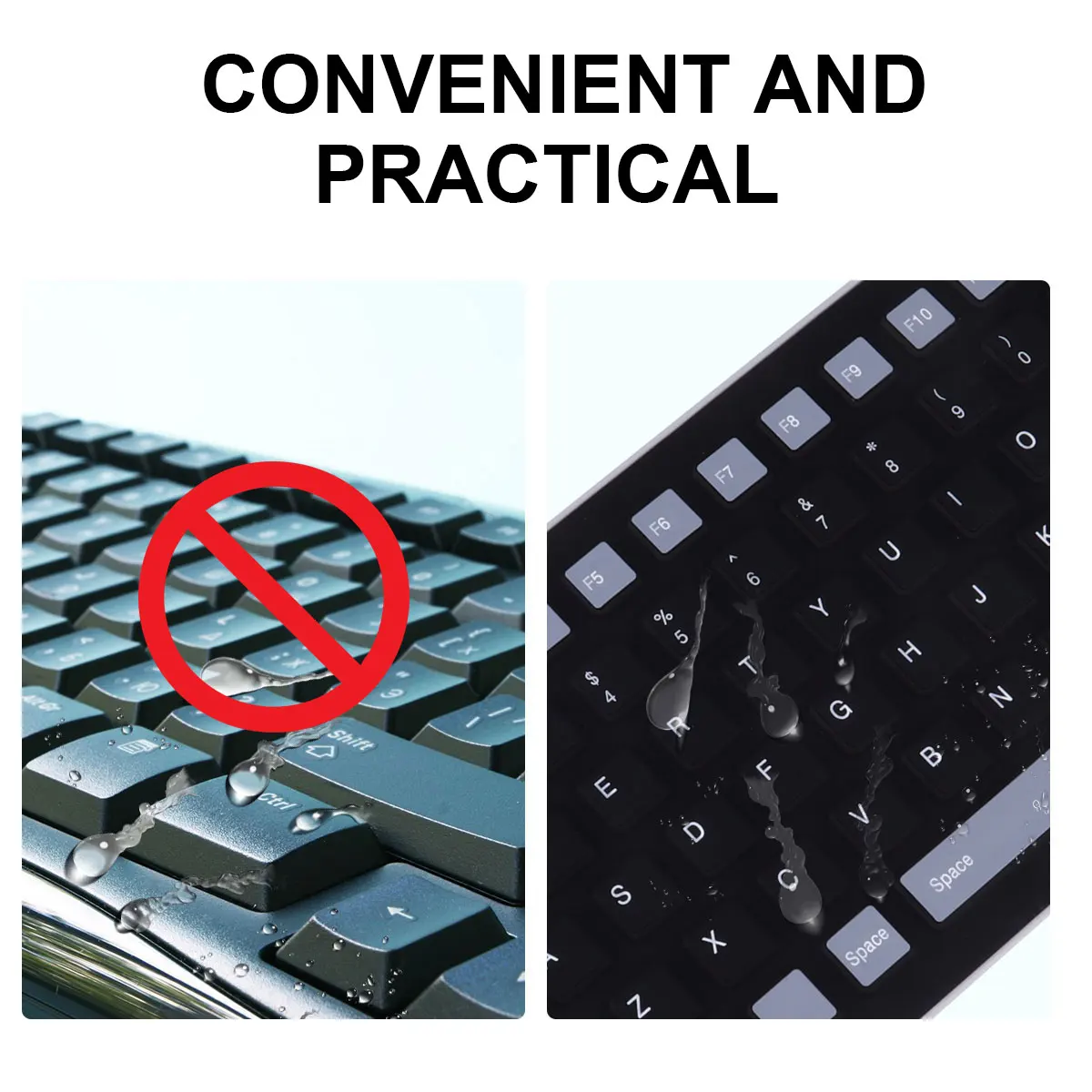 85키 롤업 USB 키보드 방수 무소음 긴 수명 15만 클릭 컴퓨터용 블랙 롤업 키보드 컴퓨터