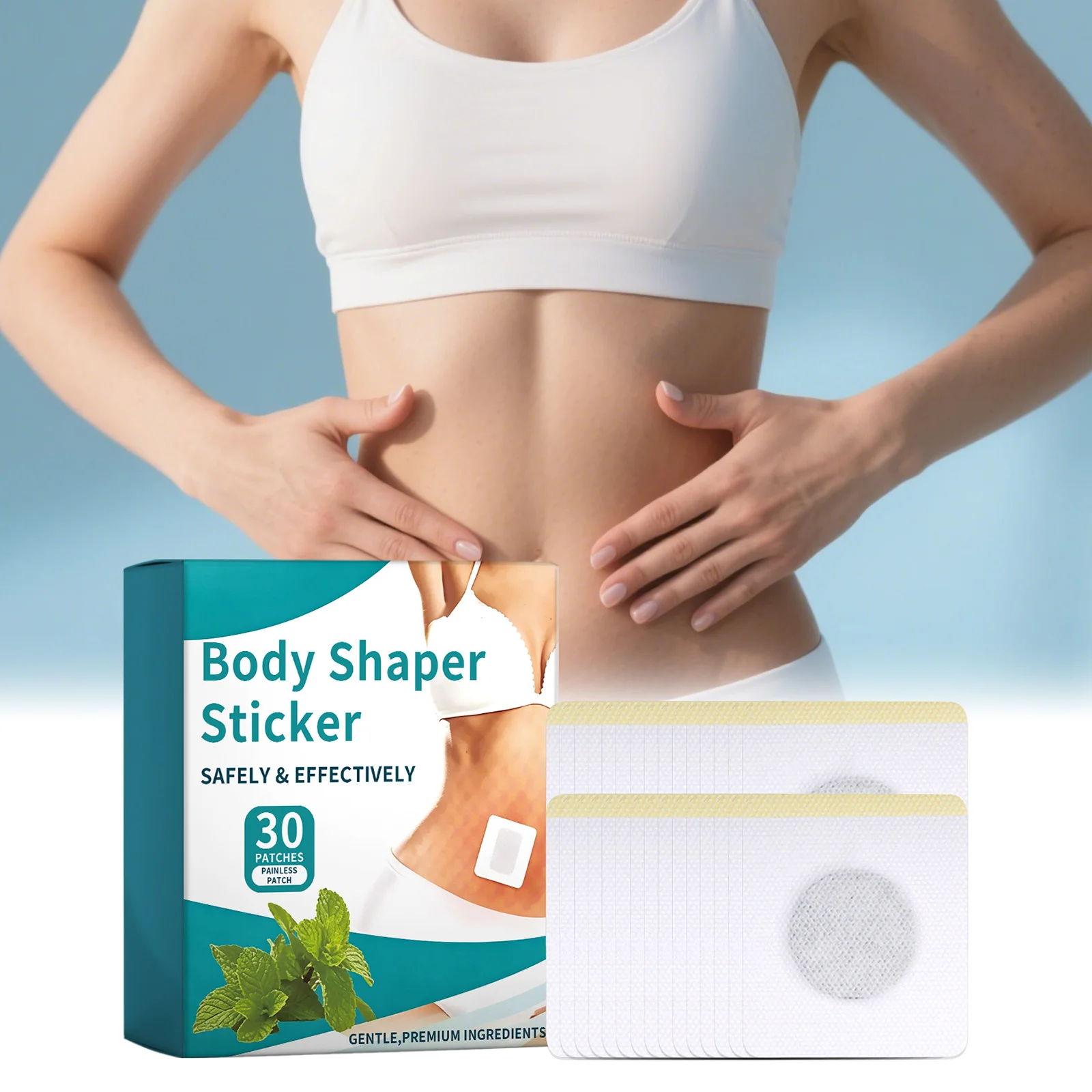 Herbal Body Shaping Patches Belly Slimming And Firming Skin Metabolic Management Adhesive Stickers For Daily Body Maintenance