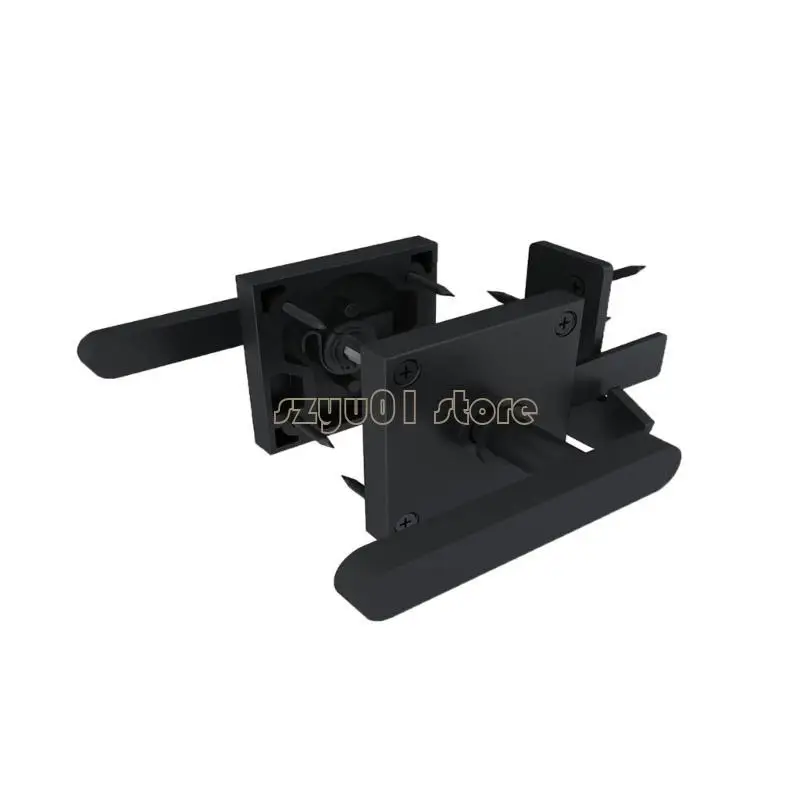 

4X7A Double Side Gate Latches Swinging Door Lock Aluminum Fence Lock for Outdoor Fence, Pool Gate, Backyard, Garden