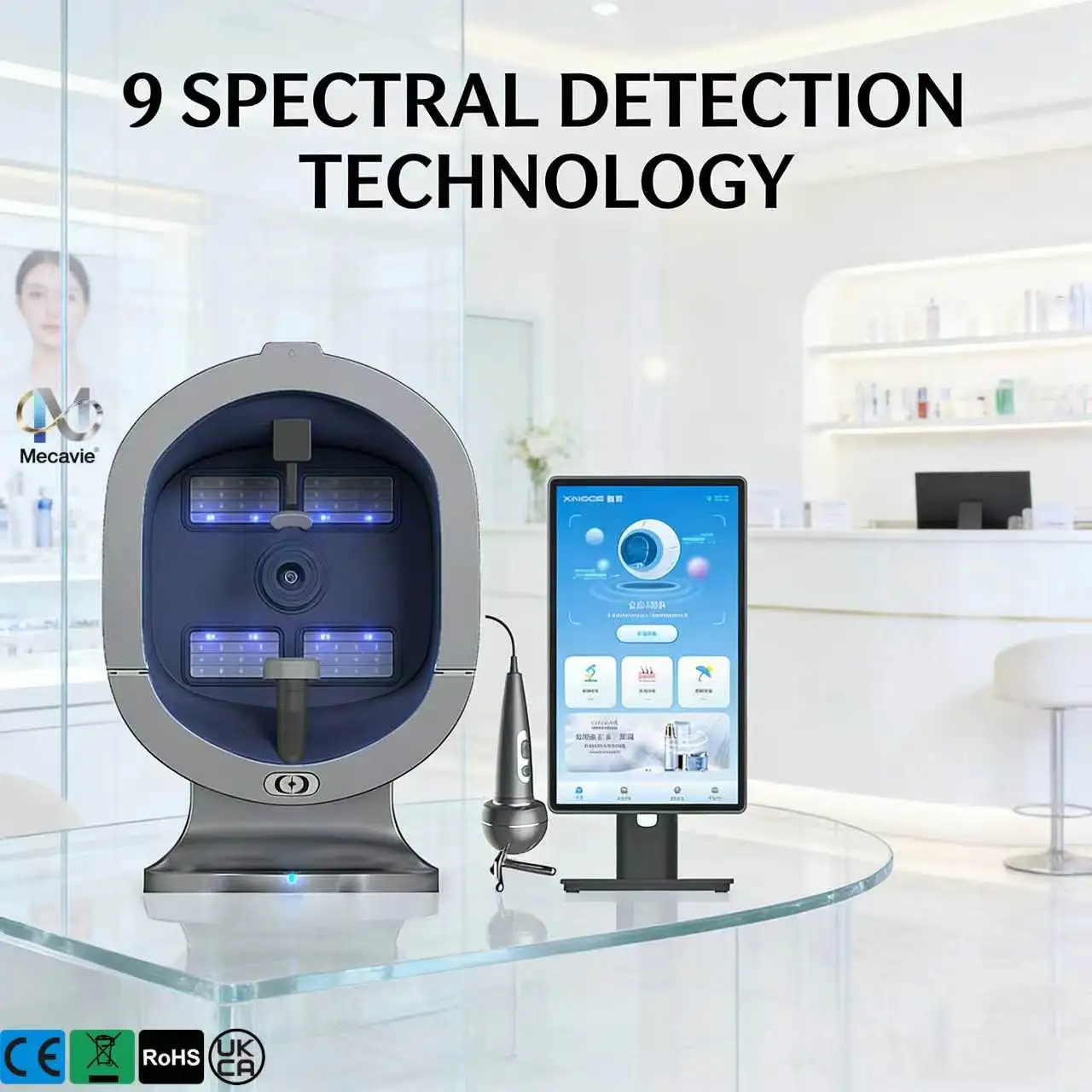 X5-AI 11-Spectrum Skin Mapping Analyzer HD Industrial Camera Facial & Micro Follicle Assessment Machine For Beauty Salon