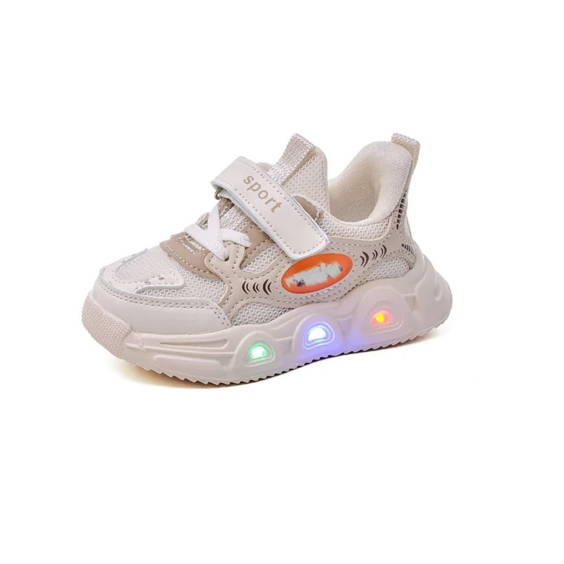 Tennis Shoe LED Children Trainer Cartoon Boy Casual Sneaker for Boy Kid Shoe for Girl Mesh Breathable Shoe Baby Illuminated Shoe