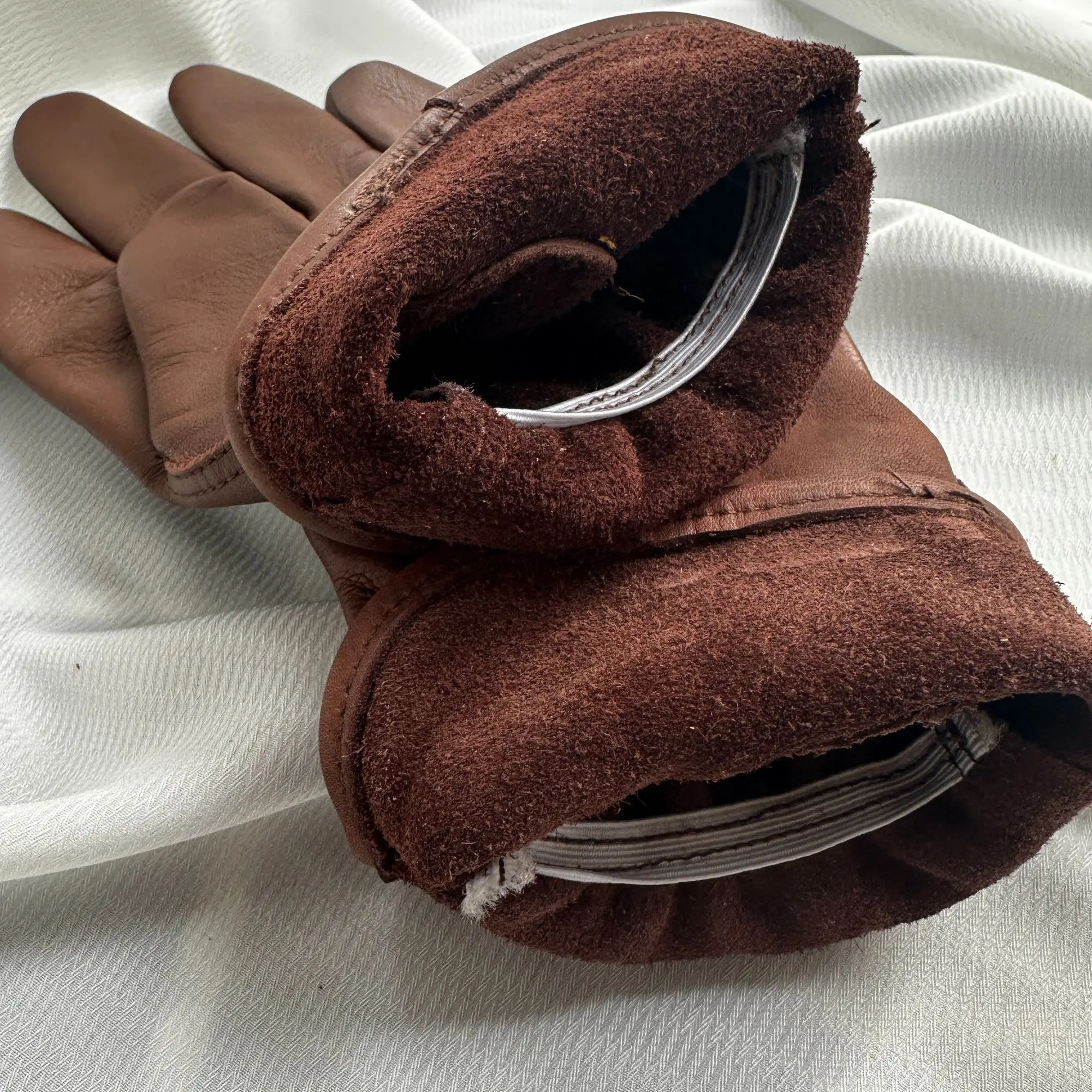Brown Genuine Leather Motorcycle Gloves Men, Cowhide Riding — Wear-Resistant Outdoor Camping Moto, Best Gift For Bikers