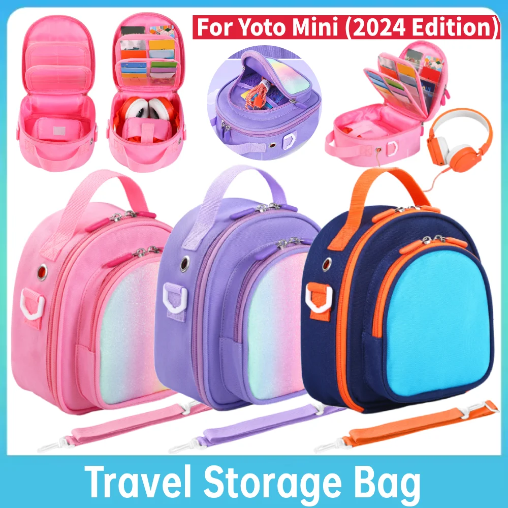 ﻿   حقيبة سفر واقية حقيبة تنظيم لمشغل موسيقى الصوت Yoto Mini 2024 حقيبة تخزين ملحقات سماعات الرأس