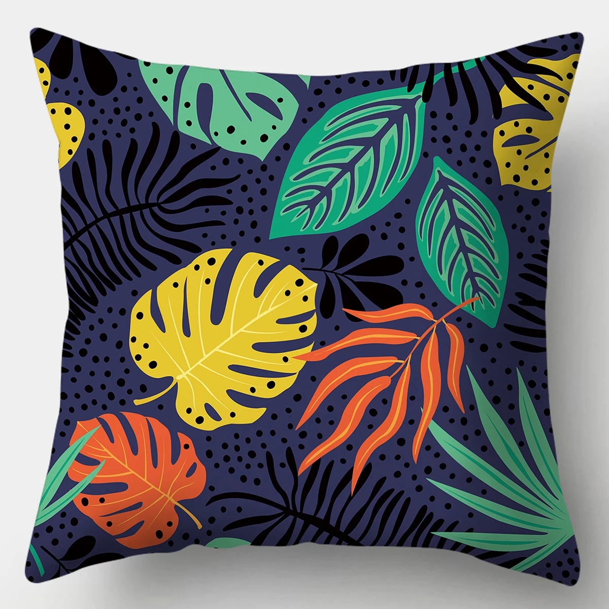 Tropical Leaf Pillowcase Forest Red Flower Pillow Case Sofa Bed Garden Chair Pillow Cover Bedroom Decoration Luxury Covers 45x45