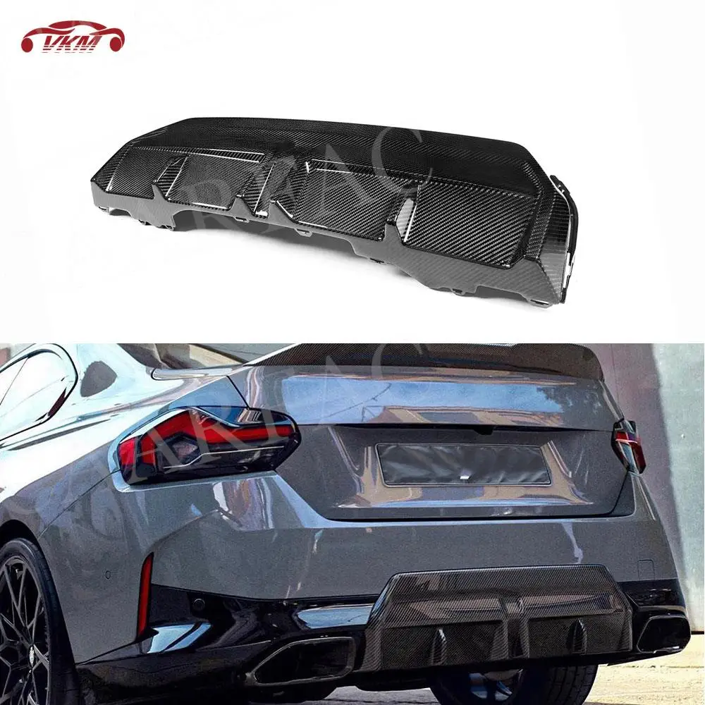 

Dry Carbon Car Rear Bumper Lip Diffuser Spoiler Body Kits for BMW 2 Series G42 M235i M240i Coupe 2022 +