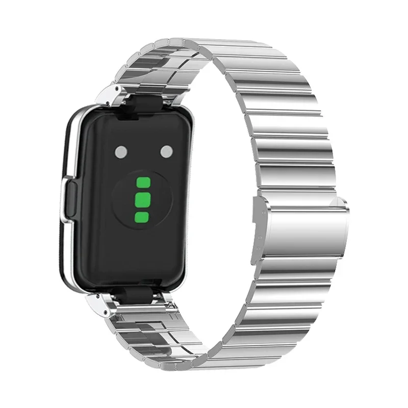 Funda protectora de correa de Metal para Huawei Band 8, carcasa de acero inoxidable para pulsera Honor band 7 6