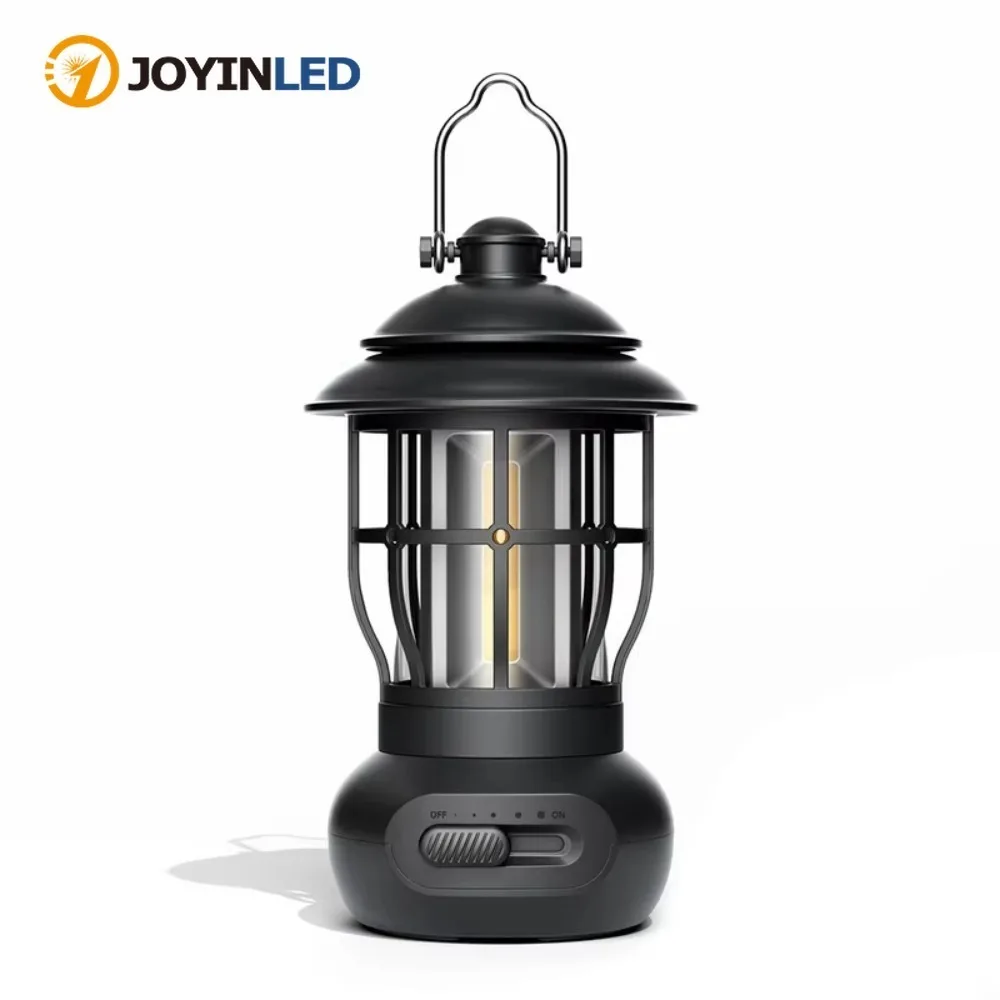 

Portable Camping Lamp 1200 MAh with USB Rechargeable Camping Lantern Battery Operated in Retro Style for Camping, Emergency