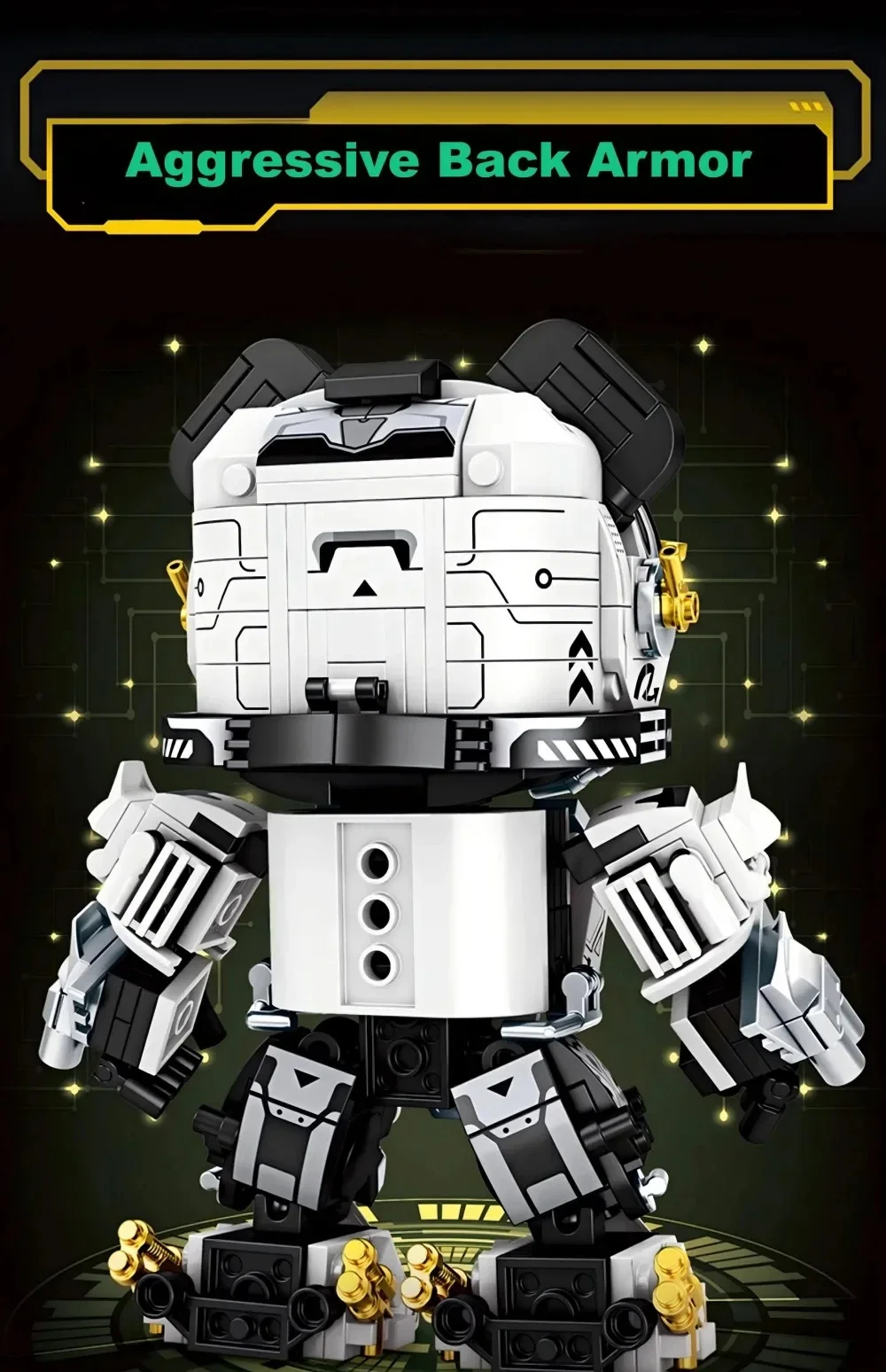2025 Kung-Fu-Stil 12-in-1 Mechanischer Panda & Tierkreis-Baustein-Set, Bewegliche Tiermodell-Spielzeuge für Jungen Geburtstagsgeschenke – Detail 7