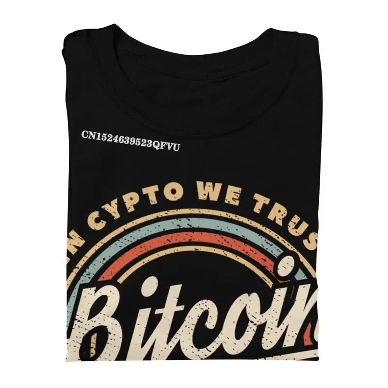 Vintage Bitcoin In Crypto We Trust T Shirt Men Men Fashion T Shirts Emo Clothes BTC Tshirts Gothic Anime Clothes Alternative