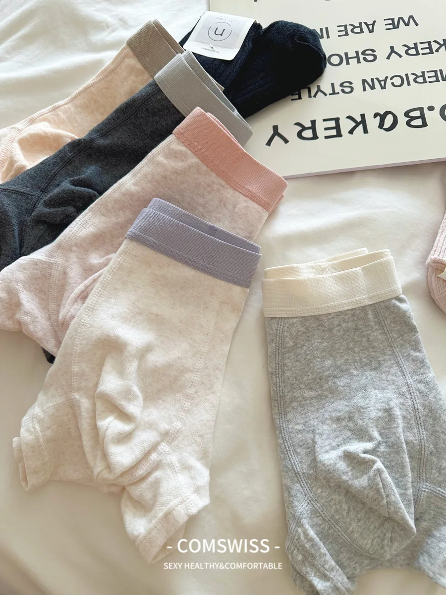 Glutinous couple men's pants A color cotton men's underwear men's panties boxers