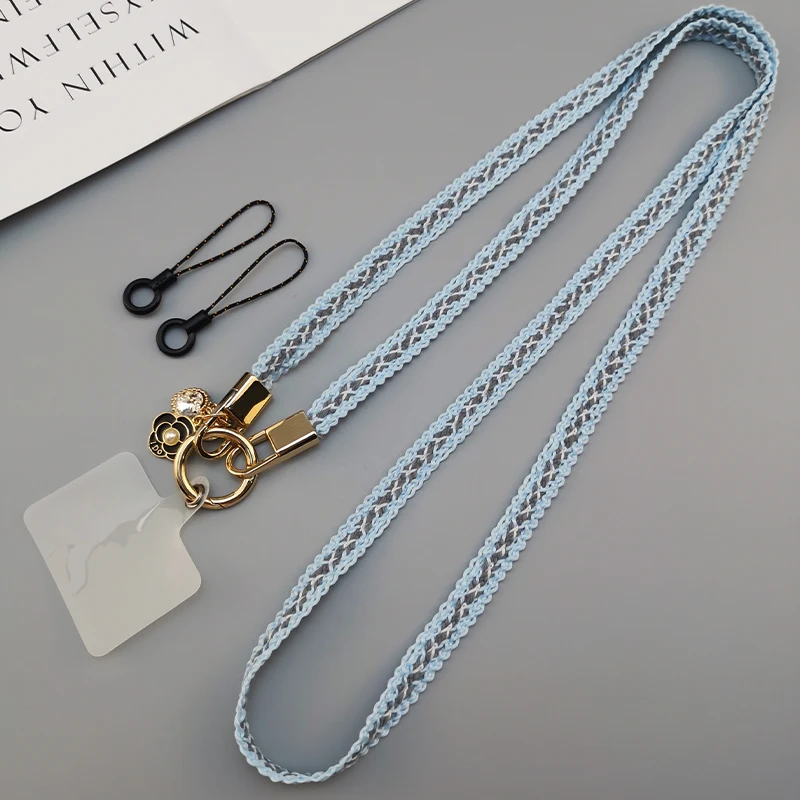 

Phone Universal Anti-lost Lanyard Long Carried Shoulder Crossbody Chain Hand-woven Small Fragrance Pendant Mobile Phone Lanyard