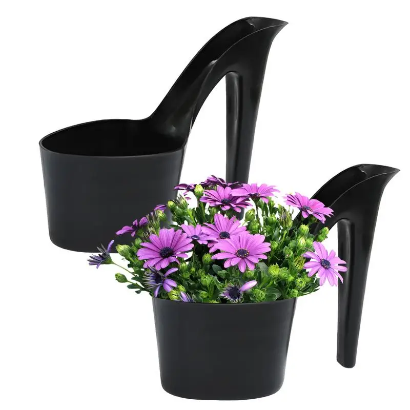 2pcs Flowerpot High Heel Shaped Patio Indoor Outdoor Shoe Shape Plant Nursery Pot Succulent Planter