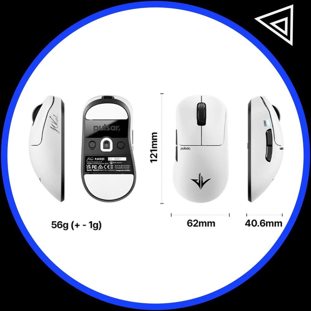 Pulsar Pro JV-X Mouse Dual Mode Wireless Mouse 8000Hz  Polling Rate XS-1 Sensor Gaming Mice Lightweight PC Accessories