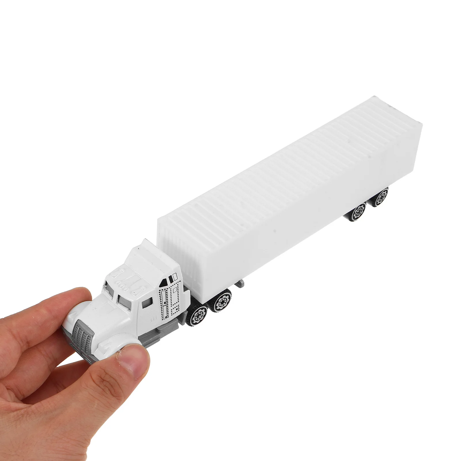 

19.5Cm Alloy Container Truck Realistic Diecast Semi Truck For Kids Durable Transport Carrier With Interactive Steering Scale
