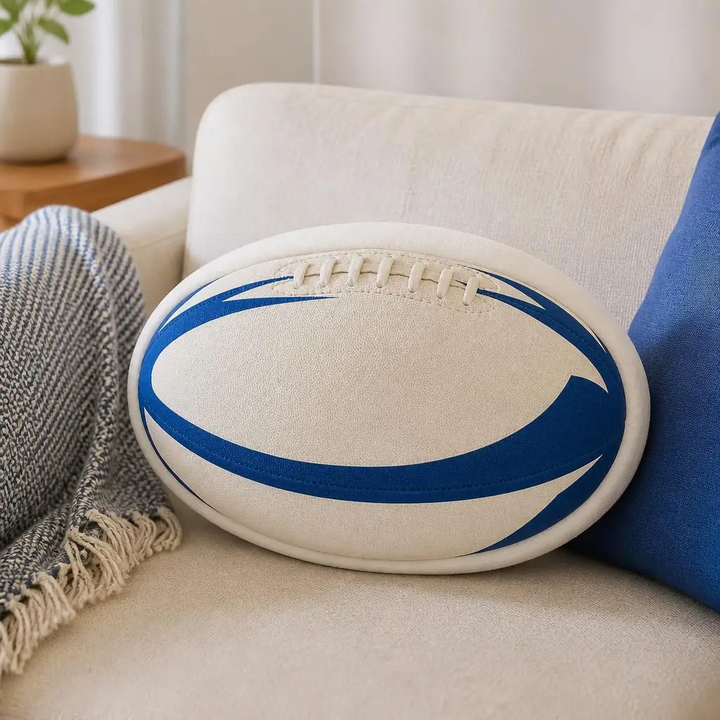 Rugby Football Sport Athletic Ball Game Team Plush Pillow Cushion Funny Stuffed Throw Pillow Home Decor Gift Sofa Bed