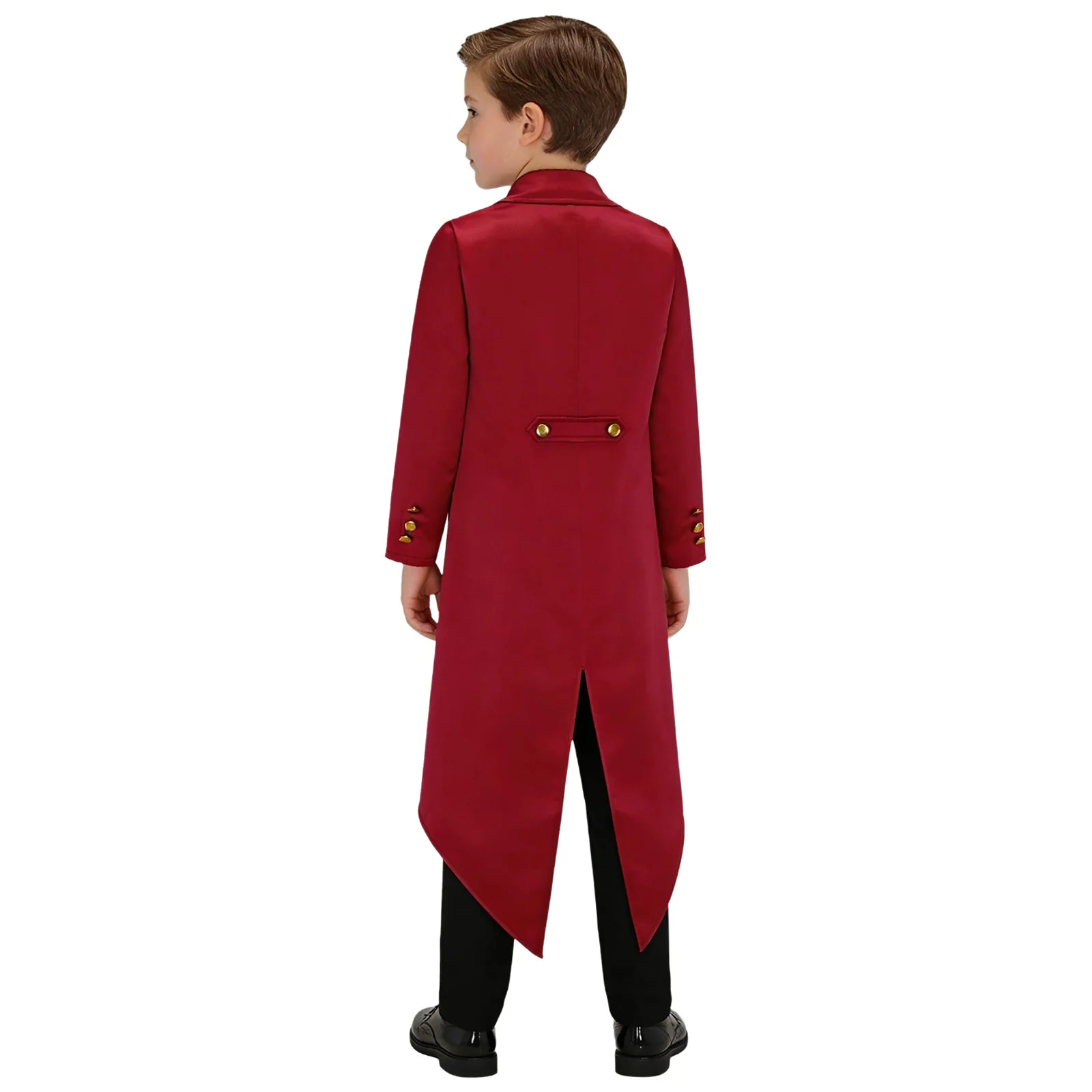 Kids Boys Steampunk Gothic Medieval Tailcoat Jacket Clown Fantasy Tuxedos Outerwear Halloween Vintage Victorian Uniforms Costume
