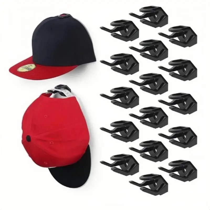 Hot Sale 5/10Pcs Adhesive Hat Hooks Casual Hat Storage Racks No Drilling Strong Hold For Closet Bedroom Entryway Hat Storage