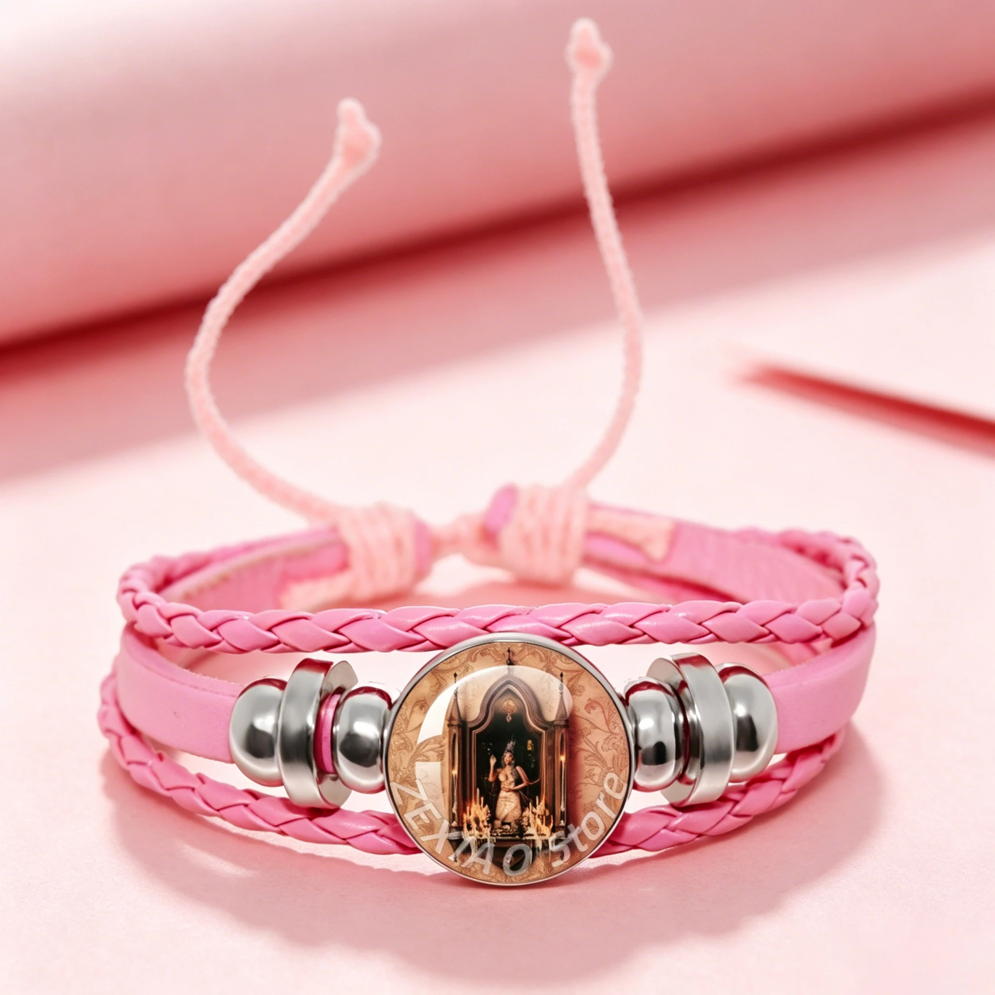 Melanie M-Martinez Bracelet HADES SACRIFICE Bracelet Glass Cabochon Pendant Pink Bracelet Charm Jewelry Creative Gifts