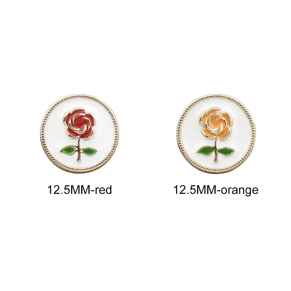 10Pcs Handmade Clothing Accessories Needlework Decoration Button Sewing Accessories Shirt Buttons Rose Metal Buttons