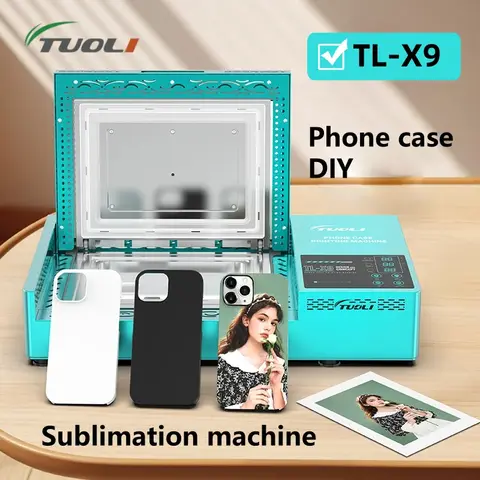 TuoLi TL-X9 모바일 커버 미니 인쇄 진공 프레스 기계 전화 쉘 케이스 만들기 아이폰 삼성에 대한 3D 승화 프린터