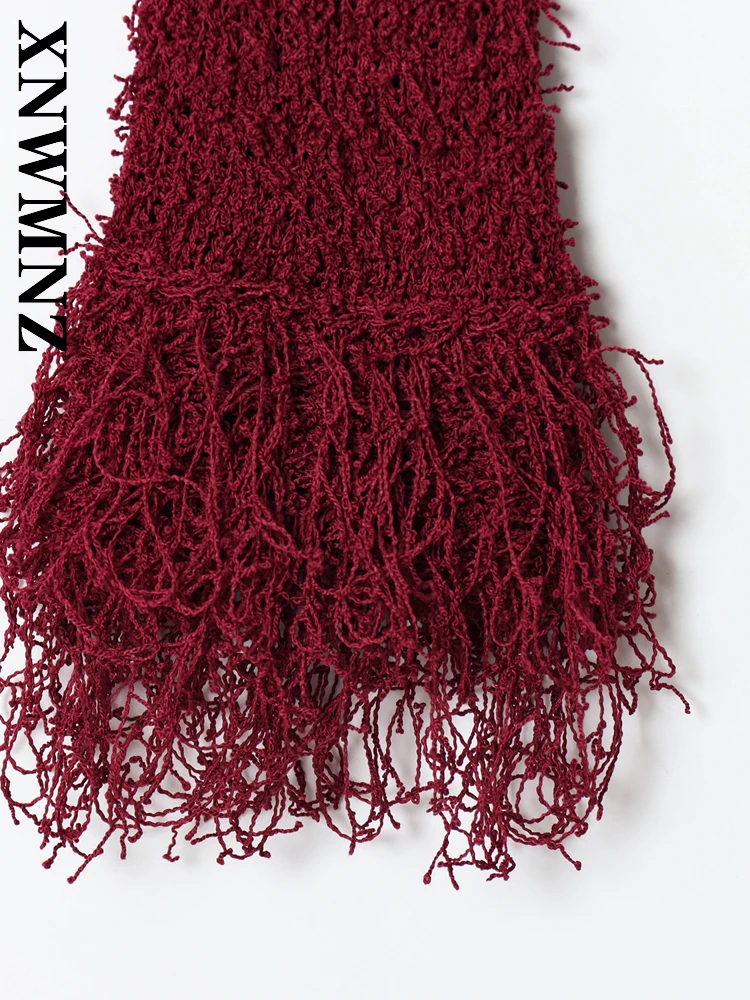 XNWMNZ 2025 Autunno Lady Fashion Pendolarismo Manica lunga Maglia a maniche lunghe Top Chic Casual Abbigliamento donna O-Colletto Semplice Cardigan