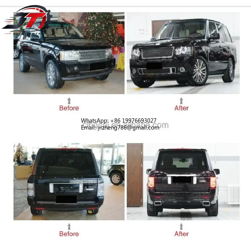 New style for Land Rover 2010-2012 Base Upgrade to Autobiography Version Low to High Front and Rear Bumper Completely Body Kit