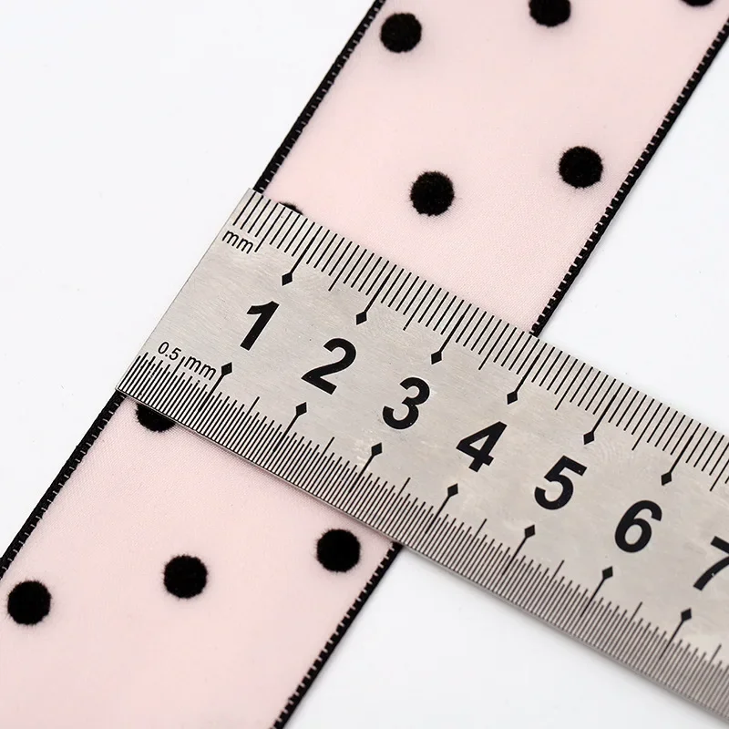 Pink Polka Dot Ribbon Flat Silk Shoelace Women Fashion White Laces Yarn Shoelace Sneakers 80/100/120/140CM Long Shoe Accessories