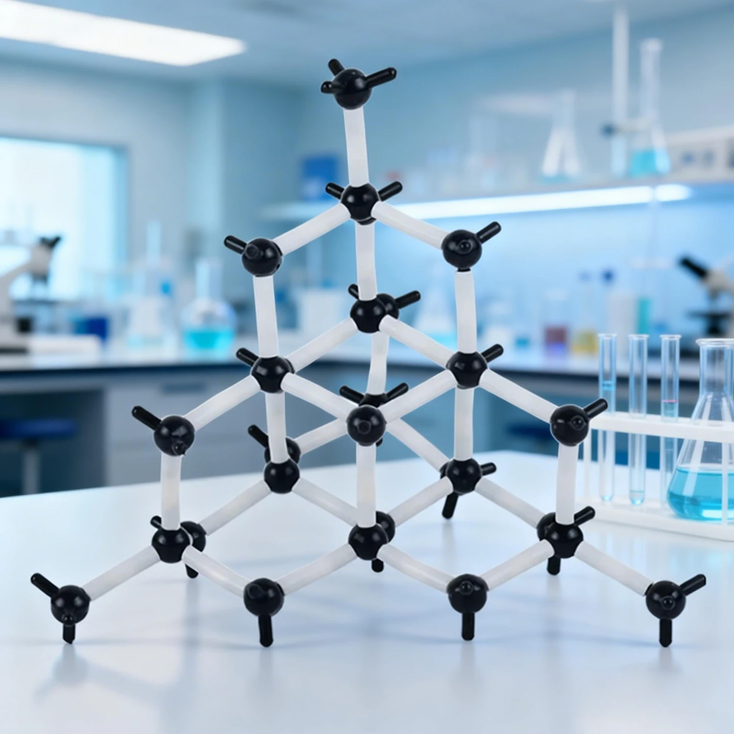 

Учебная модель 9-миллиметрового алмаза: структурная модель алмаза, химическая кристаллическая молекулярная модель для органической химии