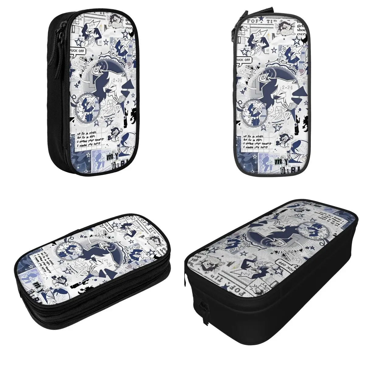 Anime Miss Circle Cartoon Pencil Cases Fashion Fundamental Paper Education Pen Box Bag for Student Big Capacity Students School