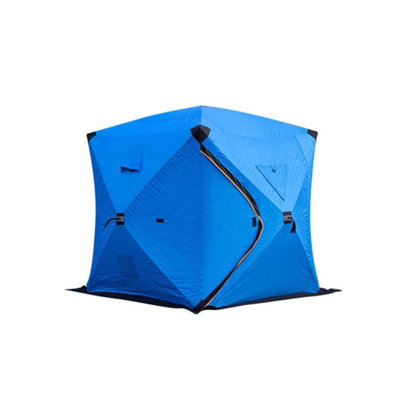 

High Quality Oxford Cloth Fabric Winter Ice Cube Fishing Shelter 3-4 Persons Heat Insulation Camping Tent To Keep Warm