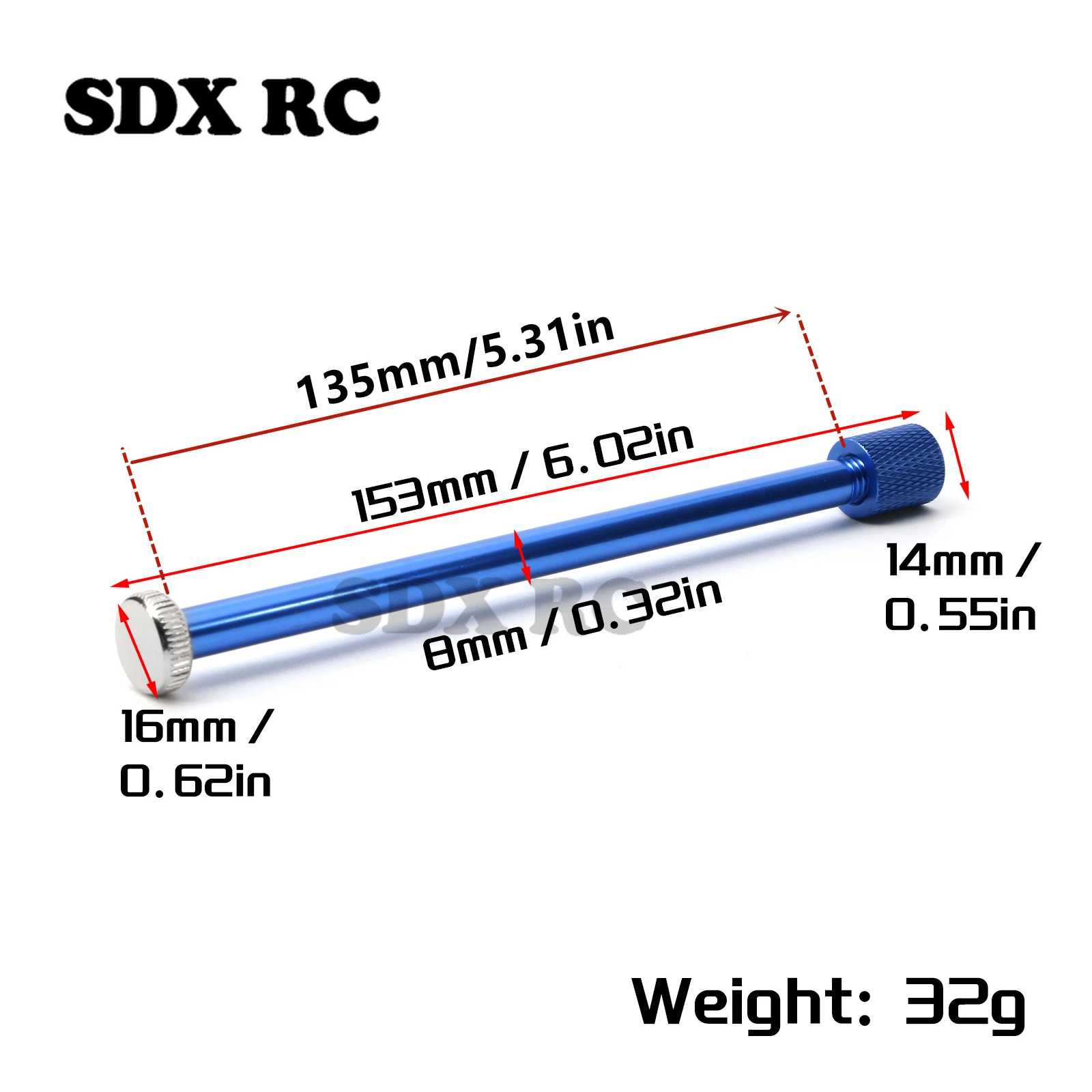 1/7 1/8 17mm Hex Wheel Tires Storage Rod for ARRMA Traxxas Redcat Team Losi Kyosho VRX HPI WR8 HSP Hobao 1/7 1/8 RC Car