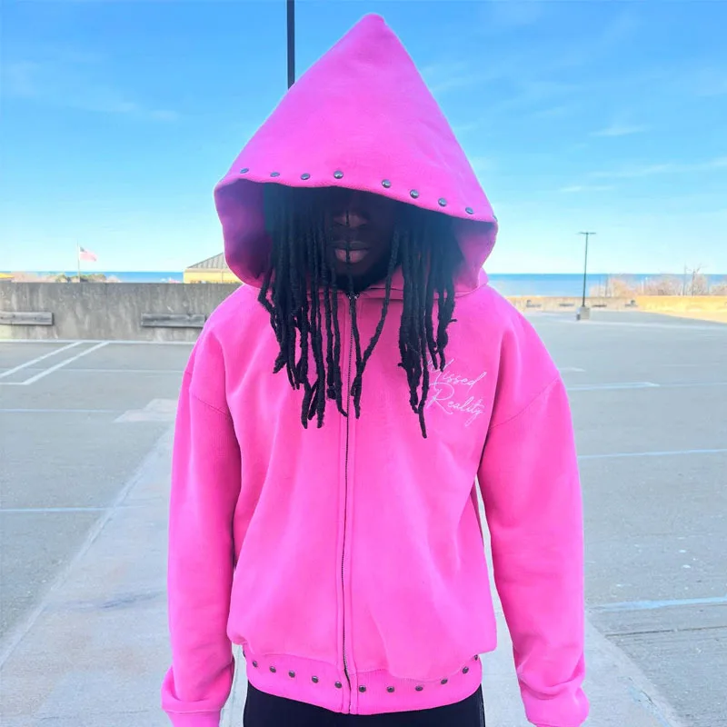 الوردي بيرم حبة إلكتروني التطريز الخريف والشتاء جديد y2k الأمريكية الرجعية شارع العليا الهيب هوب شخصية عارضة المرأة هوديي