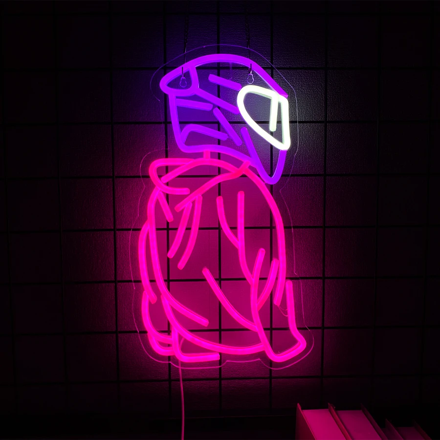 Racer Led Neon Sign, Animation Icon Racing Theme Decor For Boys' Rooms, Game Rooms, Garages, Clubs, Motorcycle Enthusiasts Gifts