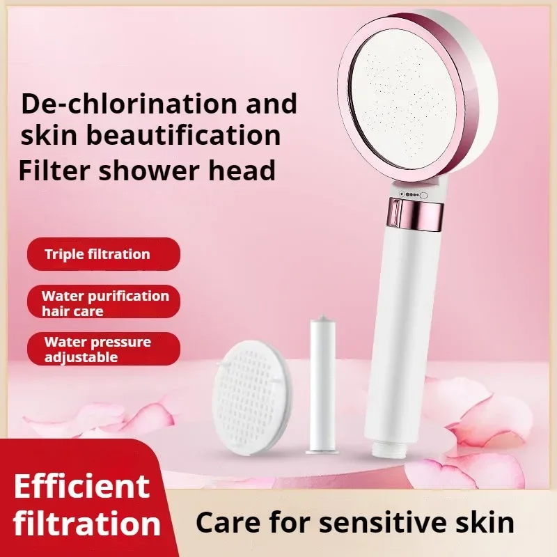 

Pressurised Water-saving Shower Head Bathroom 2-speed Adjustable Shower Water Filtration and Purification Bathroom Accessories