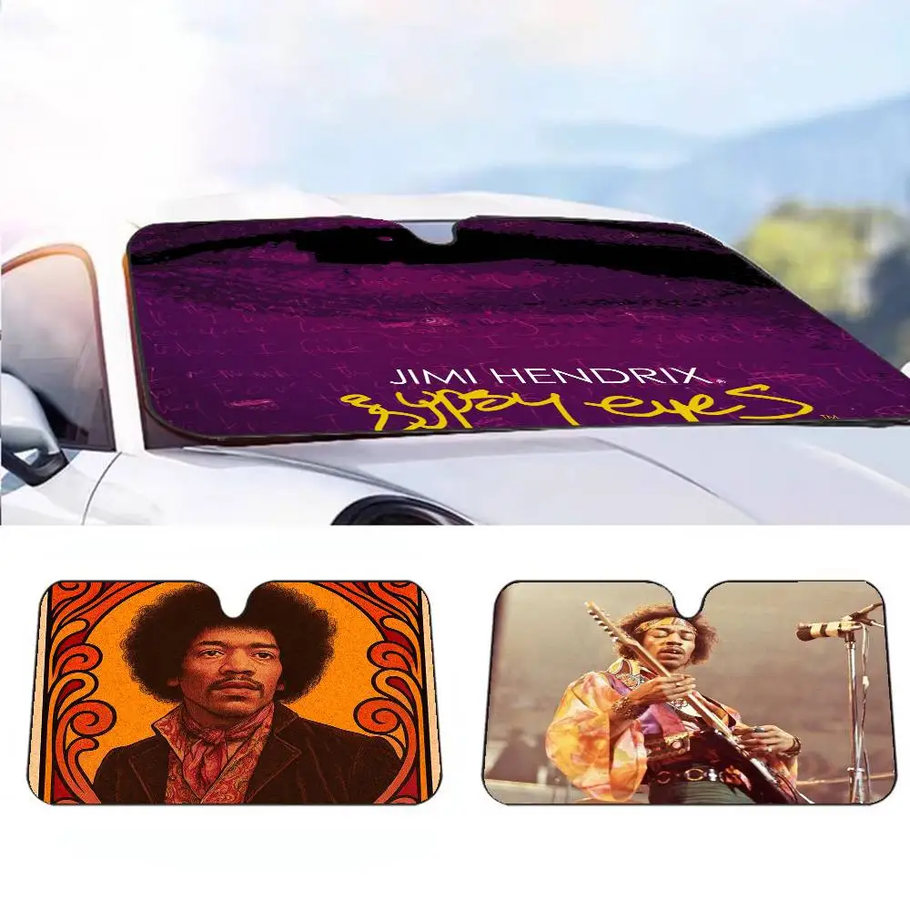 

Автомобильный солнцезащитный козырек Singer J-Jimi Hendrix, зонтик от солнца на лобовое стекло автомобиля, защита от ультрафиолета и внутренний охладитель