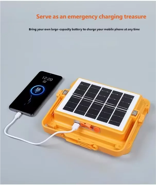 500WSolar Charging Flood Light IP66 Waterproof Portable Tent Camping Light Power Bank Outdoor Emergency Lighting Camping Lantern - view 6