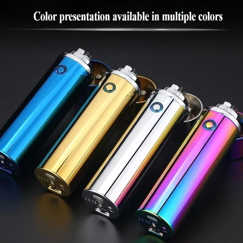 

Outdoor Trend Windproof Innovation Pulse Six Arc Cigarette Lighter USB Charging Metal Lighter Cigar Cigarette Accessories Gift